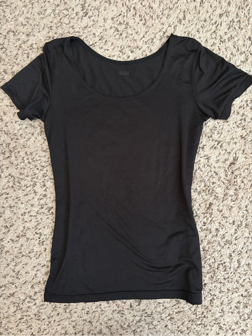 Black Scoop Neck Women's Shirt